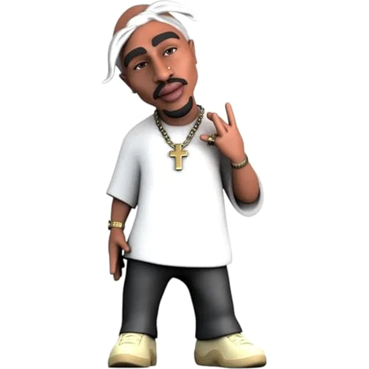MINIX - Music #114 - Tupac - Offizielle Sammelfigur aus PVC, 12 cm hoch in Ausstellungsbox – Bild 4