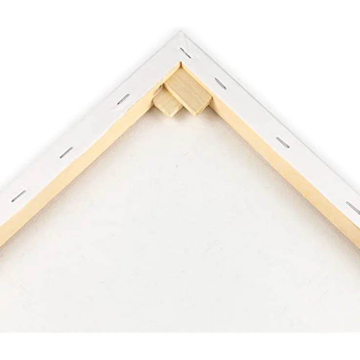 Stylex 28633-P6 Keilrahmen 18 x 24 cm - 6 Stück, Leinwand aus 100 % Baumwollgewebe, grundiert, rückseitig geheftet, für verschiedene Maltechniken – Bild 4