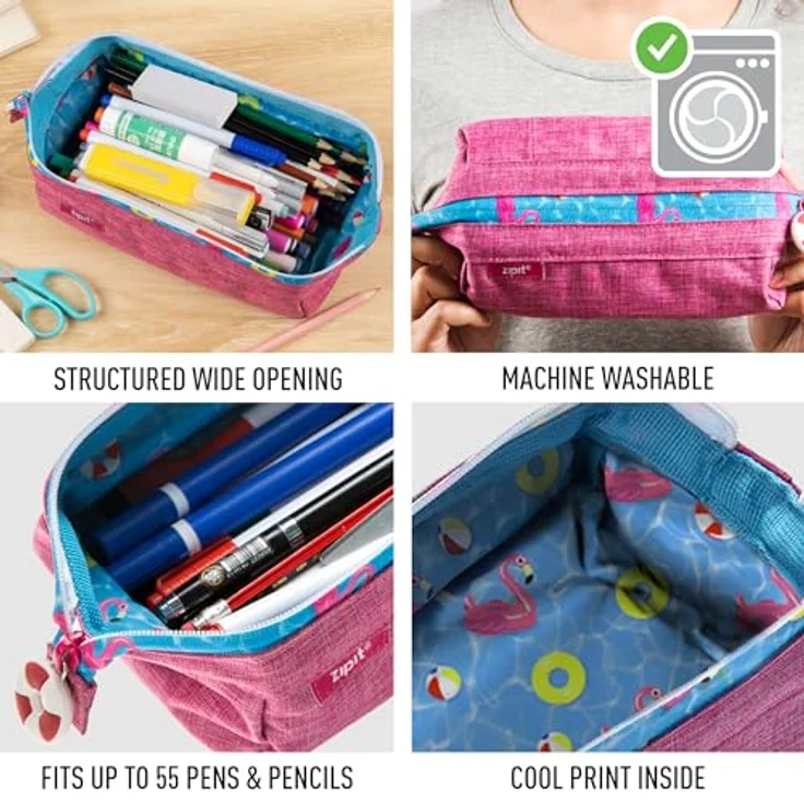 ZIPIT Lenny Stiftetui pink – Bild 7