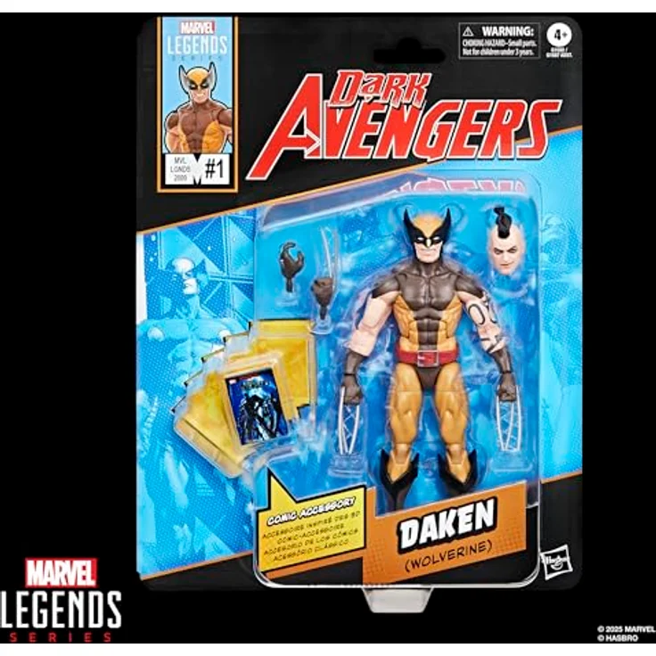 Marvel Legends Series Daken (Wolverine) Avengers Action-Figur, 15 cm, schwarz mit 4 Zubehörteilen und mehr als 20 Bewegungspunkten – Bild 2