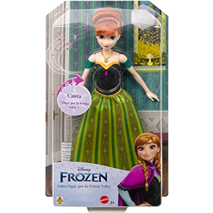 Disney Frozen - Anna Heute, zum ersten Mal, Puppe mit exklusivem Look, singt Heute, zum ersten Mal aus dem Film, Spielzeug für Kinder 3+ Jahre, HMG42 – Bild 6
