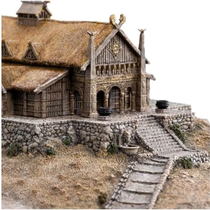Weta Workshop Herr der Ringe Statue The Golden Hall of Edoras, detailreiche Sammelfigur aus hochwertigem Resin, 9 cm – Bild 2