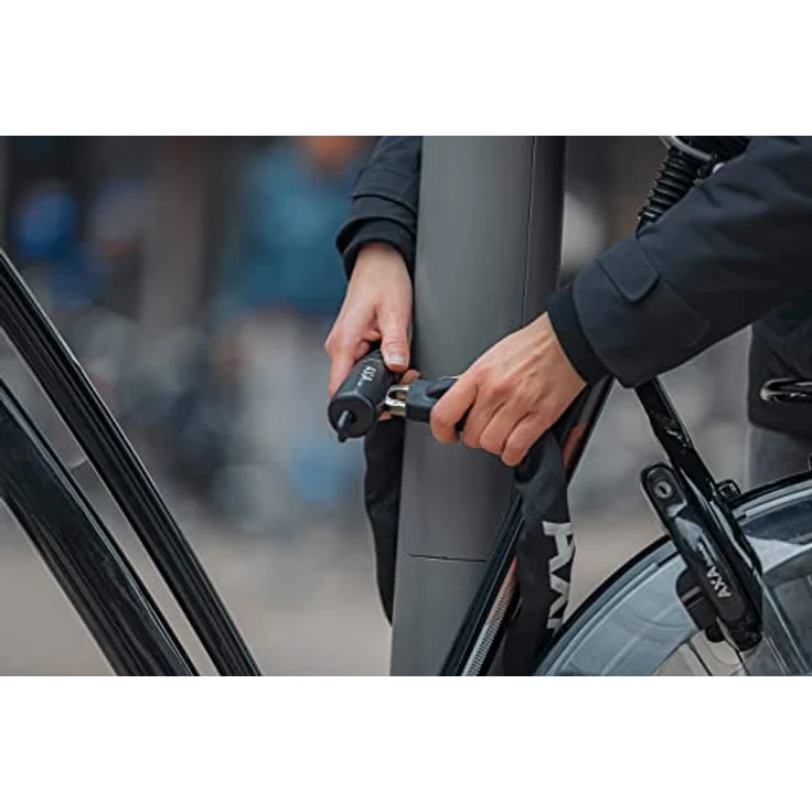 Axa Kettenschloss Linq 100 Länge 100 cm Stärke 9,5 mm schwarz – Bild 6