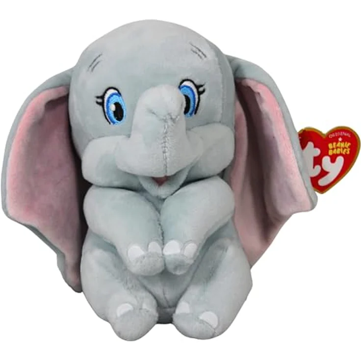 Ty Beanie Baby Dumbo der Elefant, 15,2 cm, aus superweichen, seidigen Stoffen, Hauptfigur aus dem neuen Disney-Film DUMBO – Bild 1