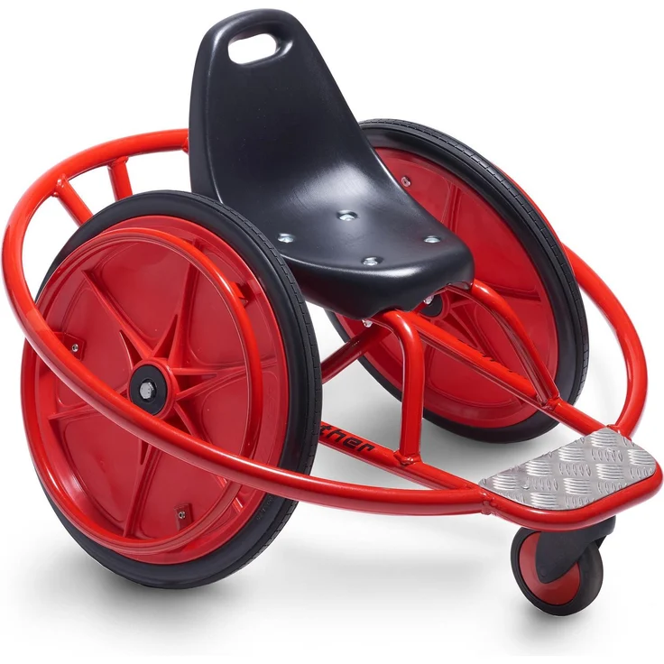 Winther Challenge Wheely Rider, Dreirad für 4-10 Jahre, rot, mit pannenfreien PU-Vollgummireifen und sturzsicherem Stahlrohrrahmen