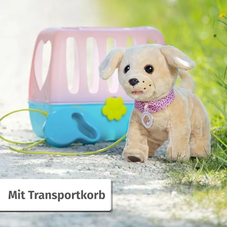 Baby Born Plüschfigur Mein Hund Lucky mit Box, interaktive Funktionen und echtes Wasser trinken – Bild 5
