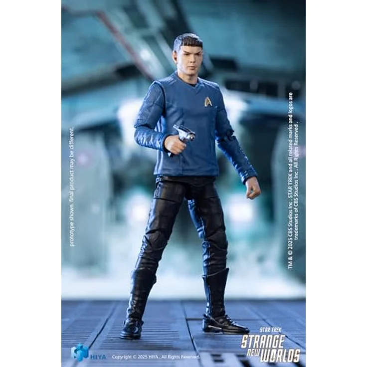 Hiya Toys Star Trek Strange New Worlds Exquisite Mini Series Actionfigur 1/18 Spock, 11 cm, detailreiche Figur mit Zubehör in Fensterbox – Bild 5