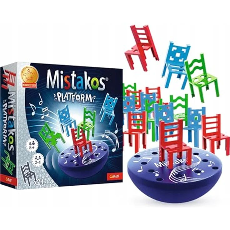 TREFL Mistakos Platform 02514, Arcade-Spiel mit elektronischer Plattform und 24 bunten Stühlen – Bild 5