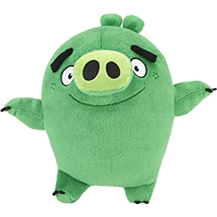 Angry Birds Plüsch Kuscheltier - Grünes Schwein, 25 cm, weich und kinderfreundlich