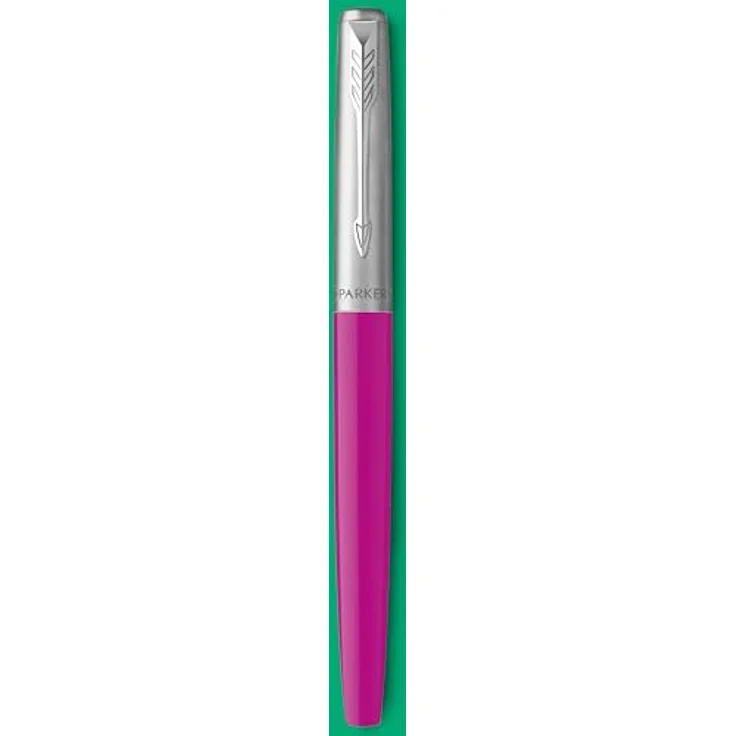Parker Jotter Originals C.C. Füllhalter, Patronenfüllsystem, Edelstahl-Zierteile, kratzfester Kunststoffschaft, M Schreibbreite, blau, pink – Bild 2