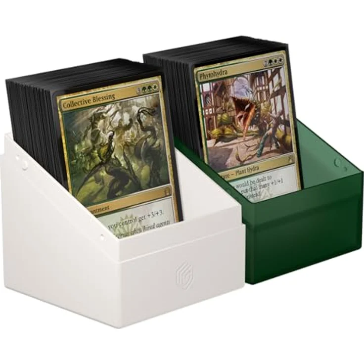 Ultimate Guard Boulder 100+ Magic: The Gathering "Guild Summit" - Selesnya, Kartenbox für bis zu 100 doppelt gesleevete Karten, Soft-Touch-Oberfläche mit Gildenwappen – Bild 5