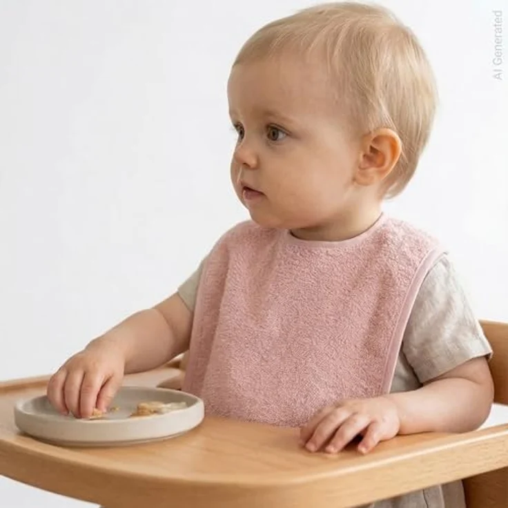 Wörner Riesen-Lätzchen Rosa, 2er Set mit Druckknopf, 100% Baumwolle, 30 x 45 cm – Bild 8
