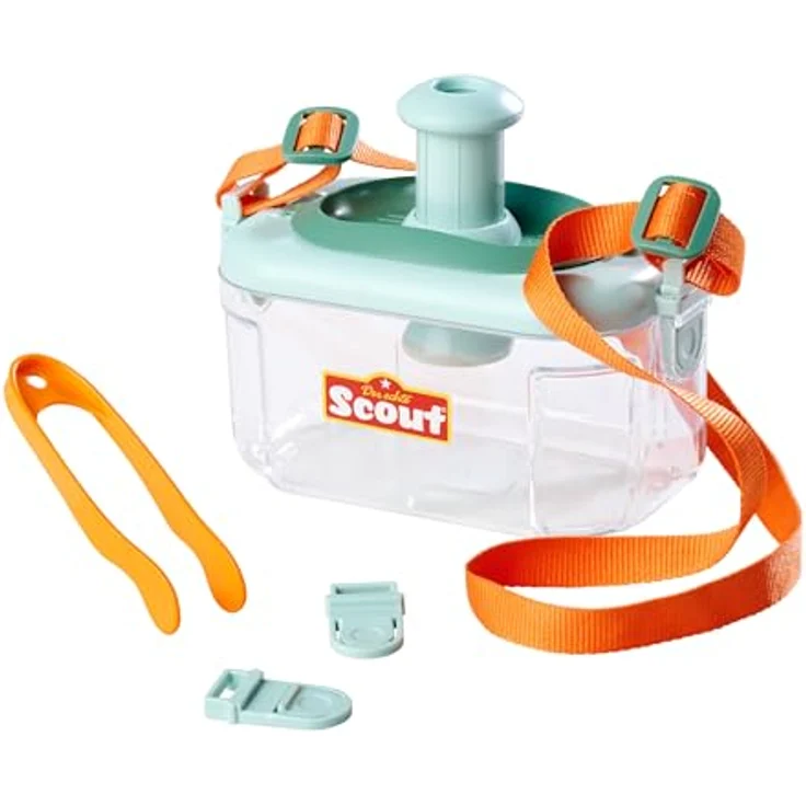 Simba Scout Lupenbecher – Klappbarer Insektenbeobachter mit ausziehbarem & drehbarem Okular, Tragegurt & Pinzette, Entdeckerspielzeug für Kinder, 15 cm, ab 3 Jahren – Bild 2