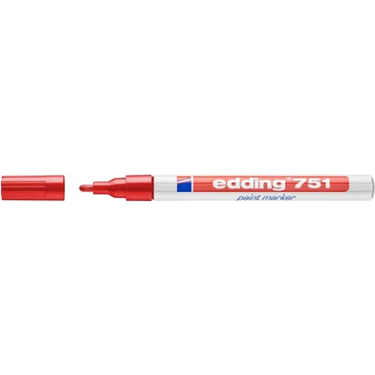 edding 751 Glanzlack-Marker, Permanentmarker mit 1-2mm Strichstärke, rot, wasserfest und extrem lichtbeständig – Bild 3