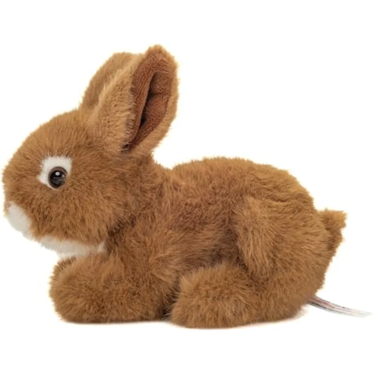 Teddy Hermann Hase sitzend, Kuscheltier aus Plüsch, braun, 17 cm, Pflegeleicht waschbar bei 30 Grad – Bild 2