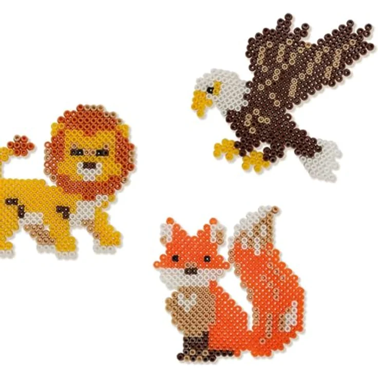 SES Bügelperlen SES Creative Bügelperlen - Tiere aus aller Welt, bunt, Ø 5mm, PVC-frei – Bild 4