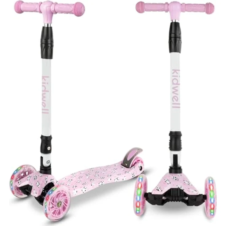 COIL VENTO Dreiradscooter Kinderroller, Balance-Roller mit ABEC-7-Lagern, 3-stufiger Lenkradverstellung und LED-Rädern – Bild 3