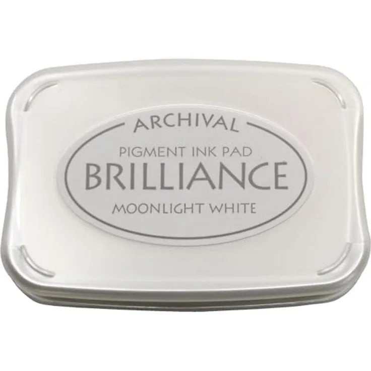 artoz Stempelkissen Brilliance, metallisch-weiß, 9,0 x 6,0 cm, wasserfest, 1 St.