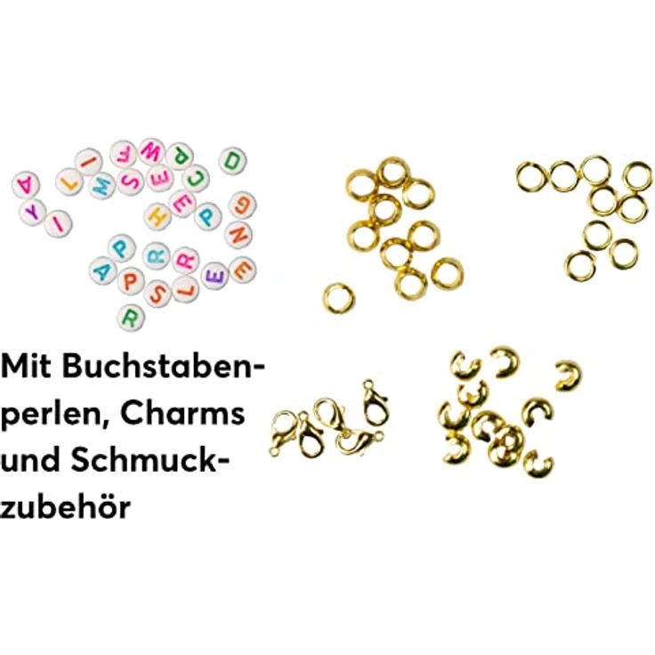 Katsuki Schmuckset mit Buchstabenperlen - LOVE: Anleitung und Material für fünf Armbänder in zarten Farben mit Botschaften (LOVE, DREAM, LIVE, FOREVER, LAUGH) – Bild 4