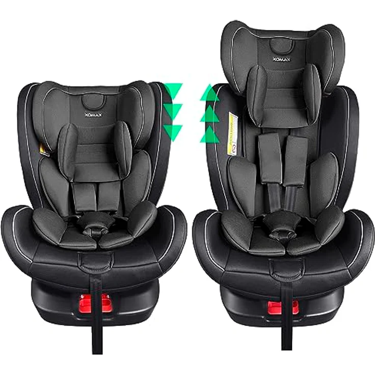 XOMAX Autokindersitz Selena, 360° Drehfunktion, Isofix, 5-Punkt-Gurt, 4 verschiedene Farben – Bild 2
