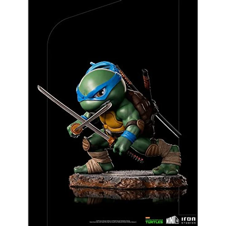 Iron Studios Teenage Mutant Ninja Turtles Mini Co. Leonardo, detailreiche Sammelfigur aus hochwertigem PVC, 12 cm hoch – Bild 5
