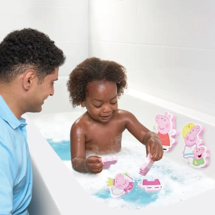 Toomies Peppa Pig Bath Puzzle, Badespielzeug für Kinder ab 18 Monaten, fördert die Badezeit-Spielerfahrung – Bild 6