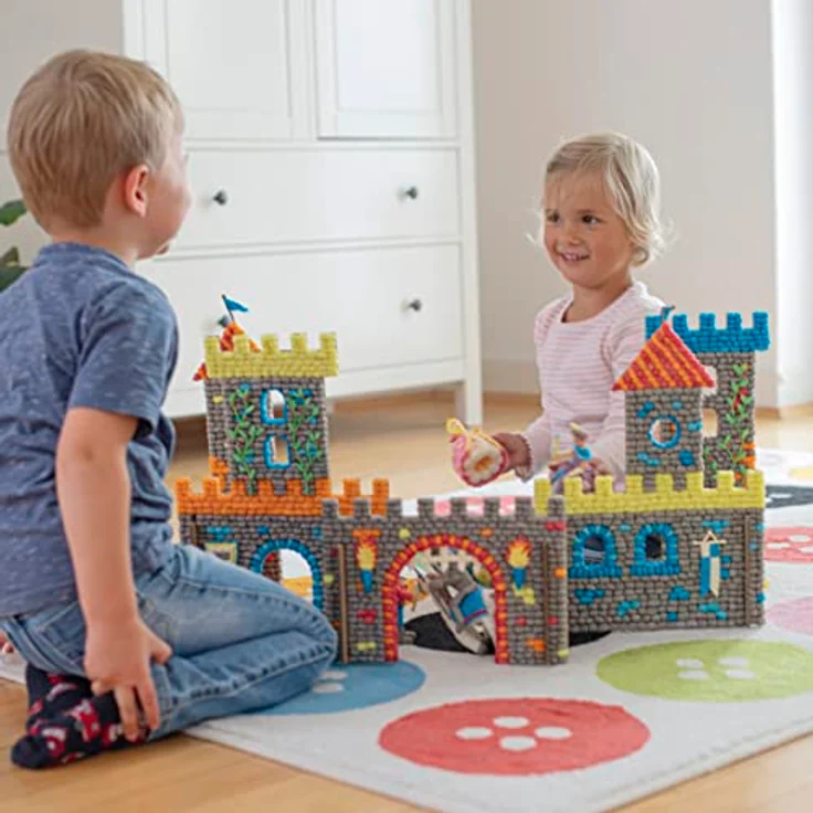 PlayMais® MOSAIC BIG WORLD CASTLE - Bastel-Set für Kinder ab 3 Jahren | Motorik-Spielzeug mit 8.000 Basteln & Lernen + | Fördert Kreativität & Feinmotorik……… – Bild 2