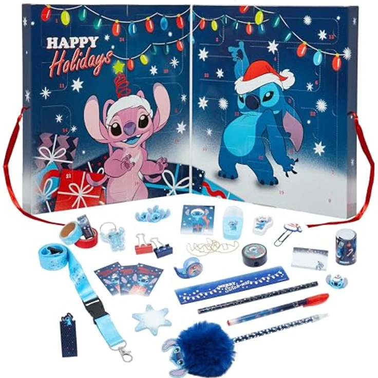 Undercover Disney Stitch Adventskalender Happy Holidays, für Kinder ab 3 Jahren, mit verschluckbaren Kleinteilen – Bild 1