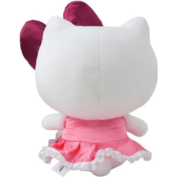 SANRIO Plüschfigur Hello Kitty, rotes Samtkleid, XL 35 cm, hochwertiges und offizielles Plüschtier aus 100% Polyester – Bild 3