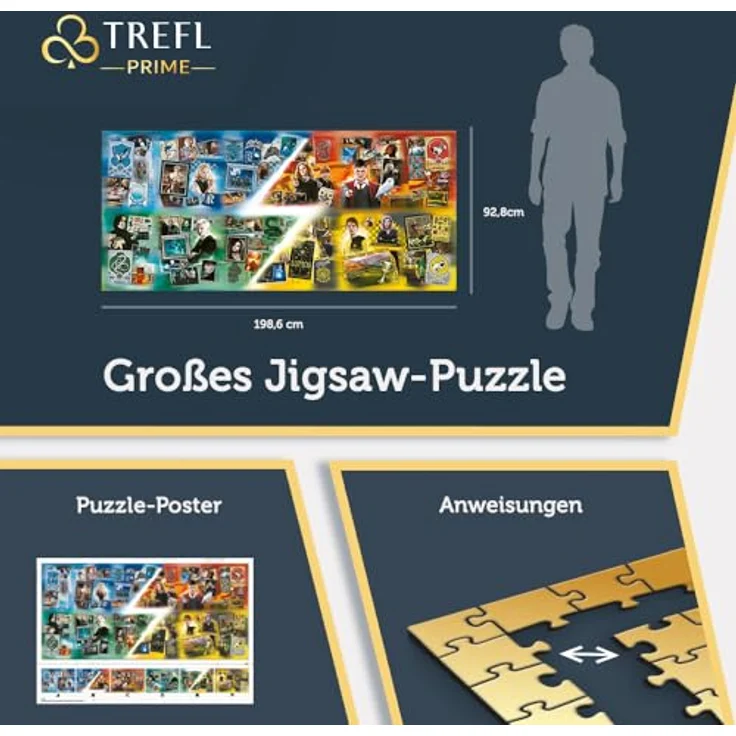 Trefl Prime - Puzzle UFT: Harry Potter, The Houses of Hogwarts - 9000 Teile, Großes Spiel, Dickster Karton, Bio, EKO, Unterhaltung für Erwachsene und Kinder ab 12 Jahren – Bild 4