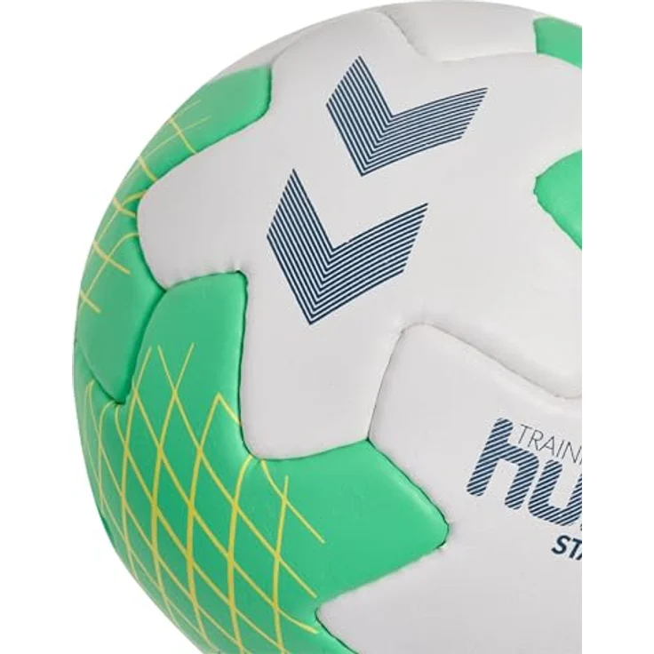 hummel hmlSTAR Elite HB, Handball mit strukturiertem Obermaterial für maximale Kontrolle, Off White/Green/Yellow – Bild 2