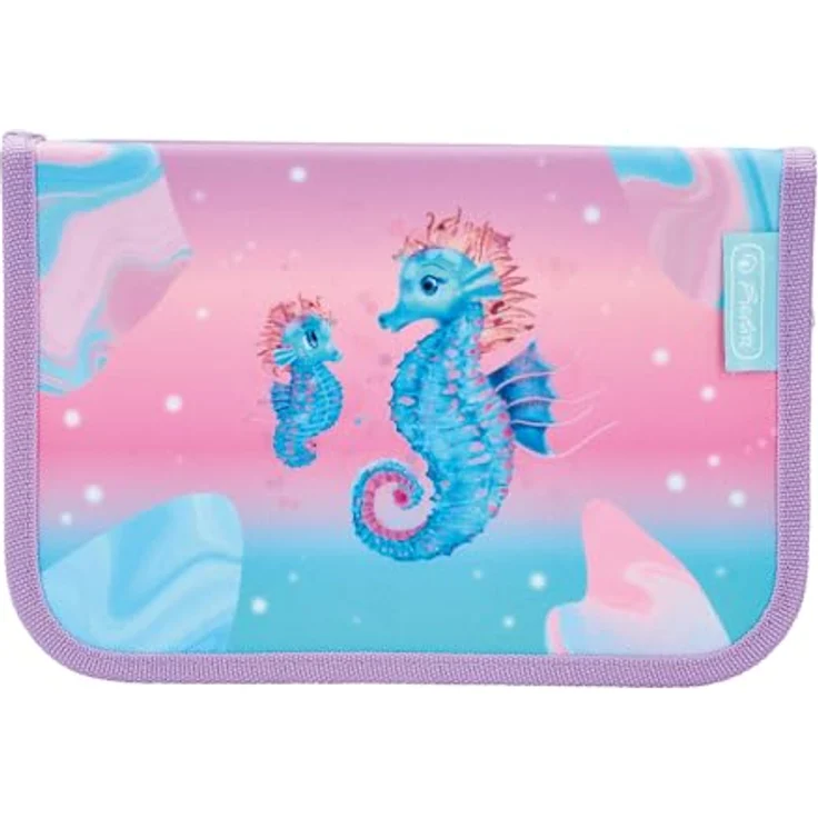 Herlitz Schüleretui 31-teilig Ocean Lights, Polyester mit FSC-zertifizierten Bunt- und Bleistiften, farbiges Innenfutter, 20,5 x 14 x 3,8 cm – Bild 1