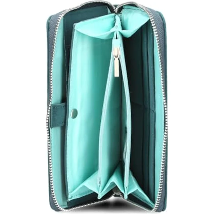 Zwei Mademoiselle Geldbörse 20 cm, Kinderportemonnaie in petrol, 100% Polyurethan – Bild 4