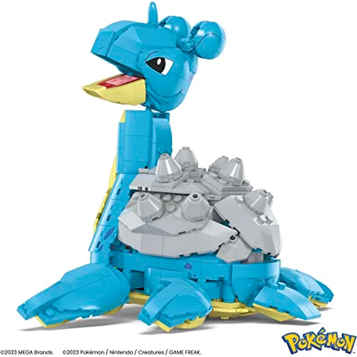 MEGA POKÉMON Lapras - Das gepanzerte Transport-Pokémon (18 cm) im 527-teiliges Bauset mit Kurbelmechanismus in der lizenzierten Sammleredition, HKT26 – Bild 2