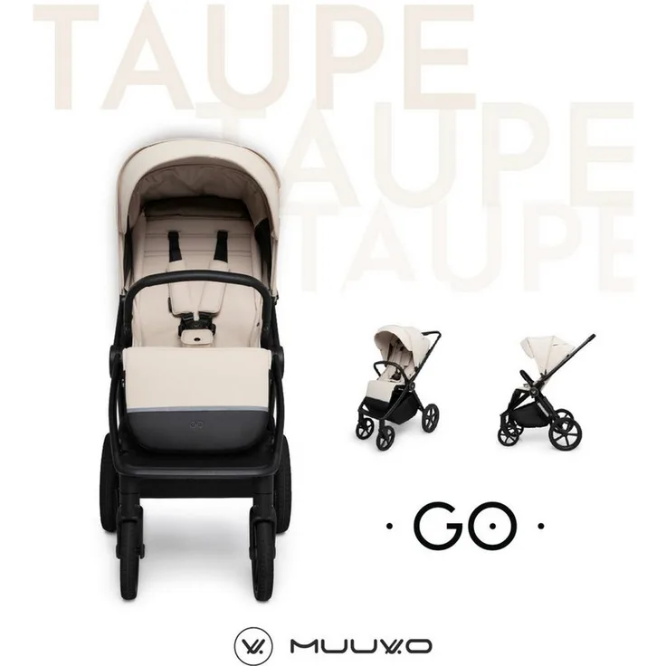 MUUVO Kinder-Buggy, sicherheitsgeprüft für Kinder ab 6 Monaten, mit Sicherheitsgurt und Feststellbremse