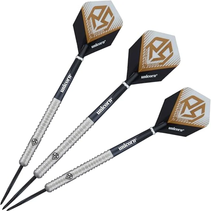 Unicorn Ross Smith Natural 90% - Steeldarts 20 Gramm mit goldenem Titanplattierungsgehäuse – Bild 3