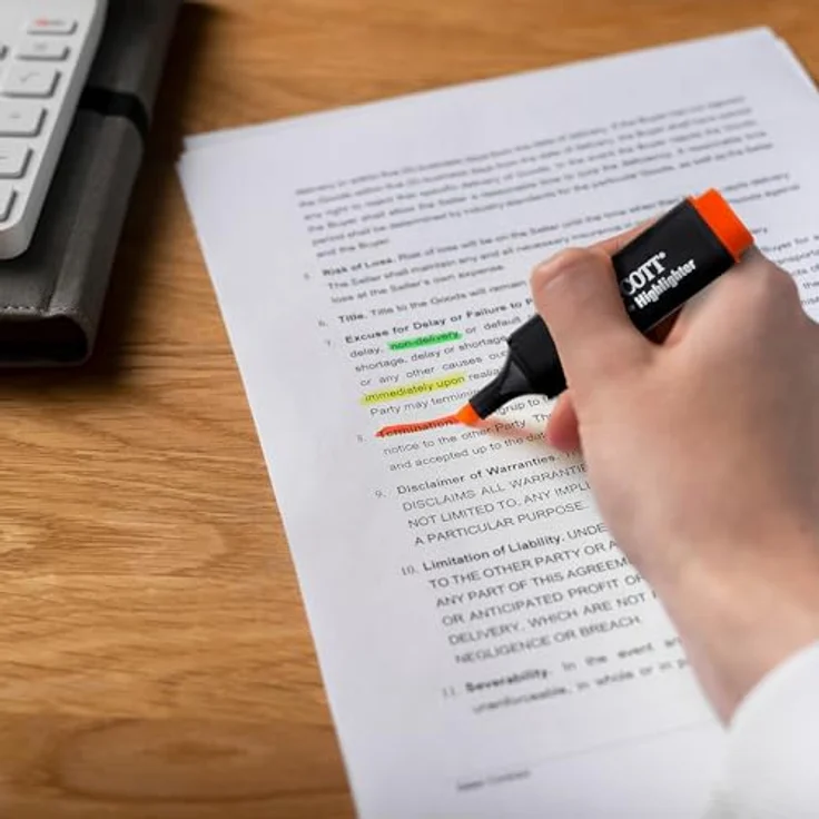 WESTCOTT Textmarker farbsortiert, 6 St., Ergonomisch mit Keilspitze, schnell trocknend, verschiedene Farben – Bild 5