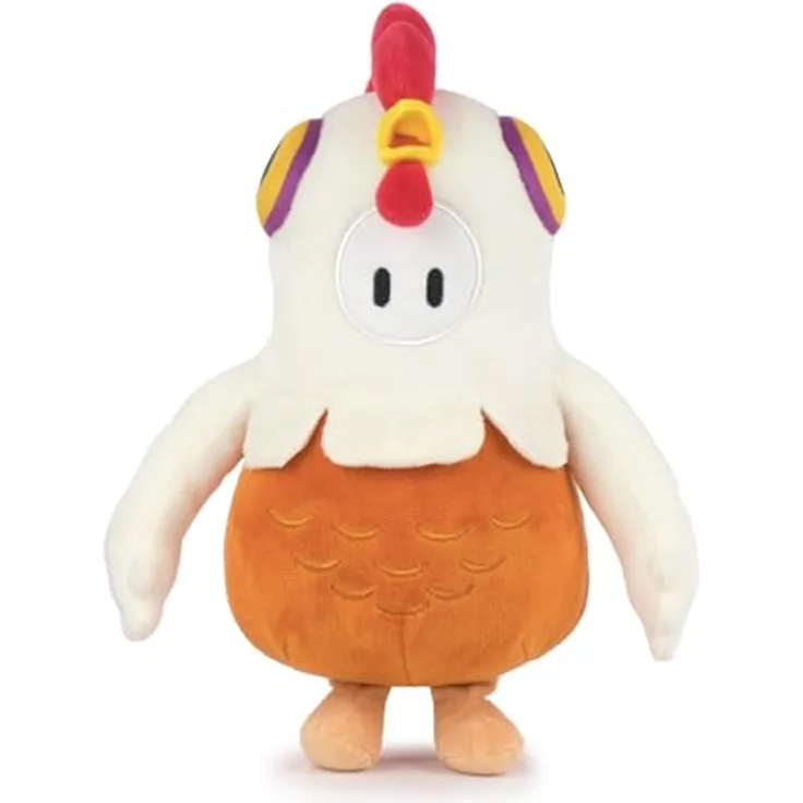 Barrado Fall Guys Plüschtier Rooster Kostüm, Huhn, 30cm, offiziell lizenziert