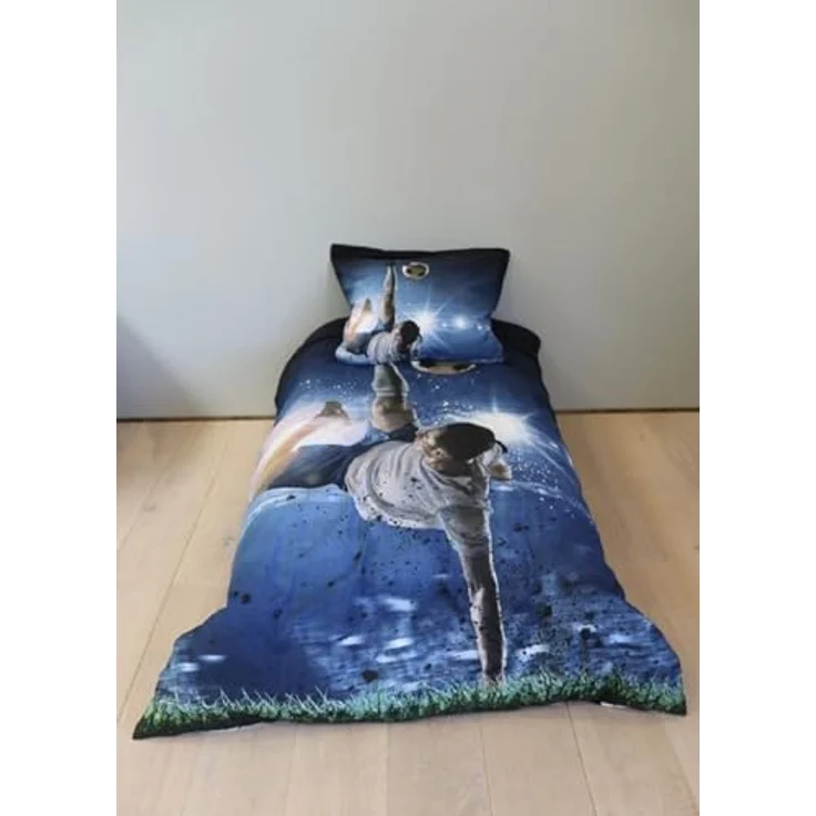 BrandMac Bettwäsche Fußball Spieler 135 x 200 cm, 100% Baumwolle, hochwertiger Druck, 60° waschbar, mit Reißverschluss – Bild 2