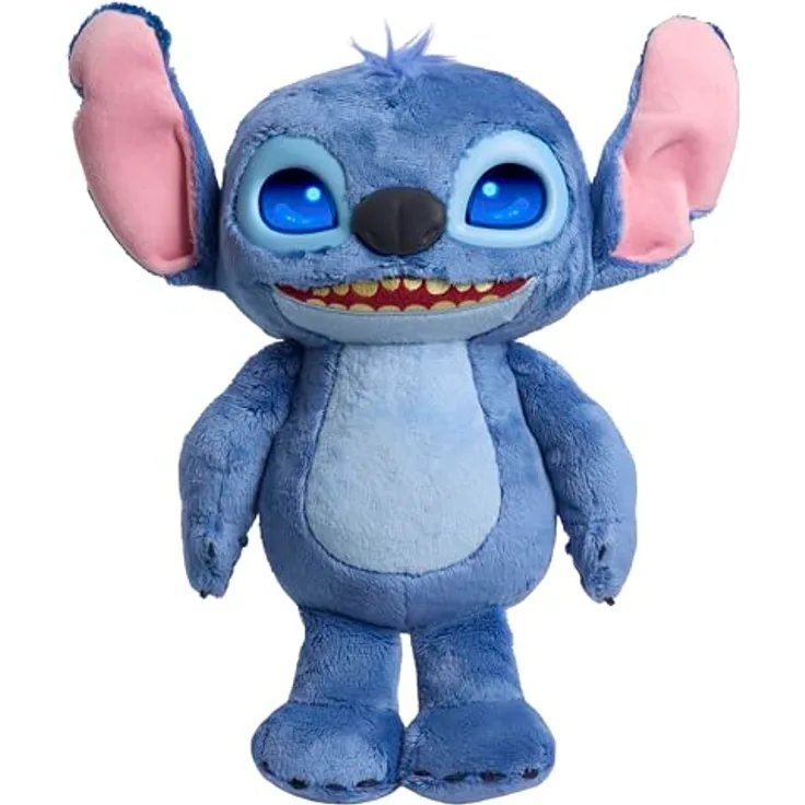 Just Play Disney Stitch Many Moods, interaktives Plüschtier 34,3 cm mit 50+ Soundeffekten, LCD-Augen und kreativen Spielmöglichkeiten, ab 3 Jahren