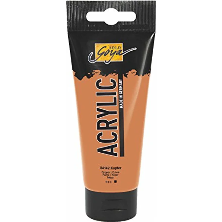 KREUL Solo Goya Acrylic 100 ml Tube in Kupfer, hochpigmentierte, wasserbasierte Acrylfarbe, schnell matt trocknend, gut deckend, wasserfest – Bild 1