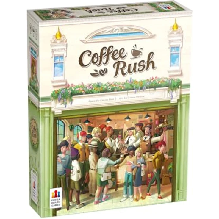 NoName Coffee Rush, Brettspiel zur Steigerung der Barista-Bewertung mit Zutatenmanagement – Bild 1