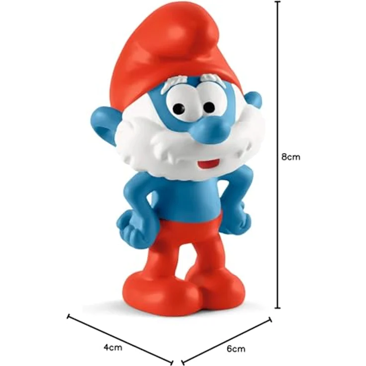 SCHLEICH 20814 Die Schlümpfe Papa Schlumpf Spielfigur, Mehrfarbig – Bild 3
