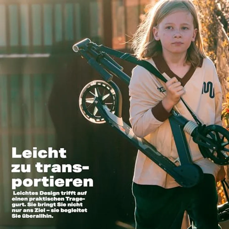 Movino Cityroller MOVINO CITY LIGHT, Scooter mit Stoßdämpfer, LED-Rollen und max. 100 kg Traglast – Bild 11