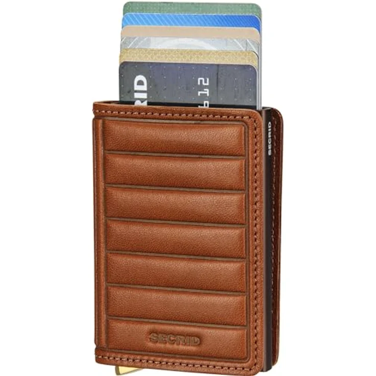 Secrid Geldbörse Premium Slimwallet Emboss Lines Cognac One Size – Bild 3