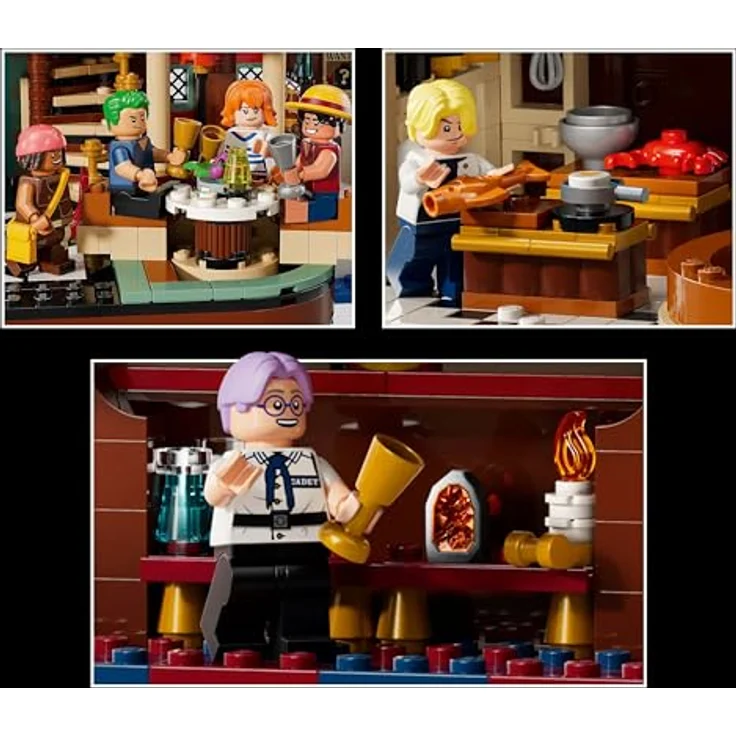 LEGO ONE Piece - Das Baratie schwimmende Restaurant - Modell mit detailliertem Innenraum & 10 Minifiguren, inkl. Ruffy, Nami & Sanji - Spielzeug für Erwachsene - 75640 – Bild 4