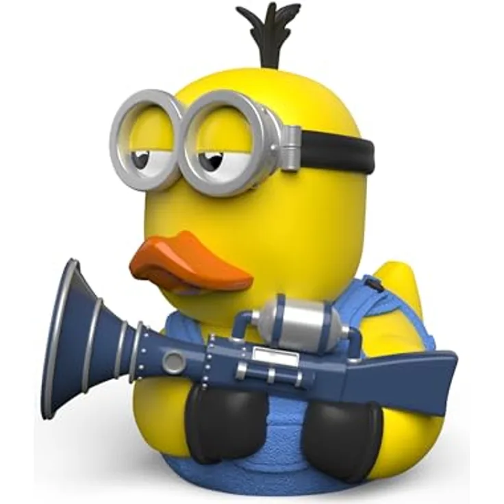TUBBZ Erstausgabe Minions Kevin (mit Furz-Blaster), Sammler-Vinyl-Gummientenfigur, ca. 9 cm hoch, Offizielle Universal Despicable Me 4 Merchandise