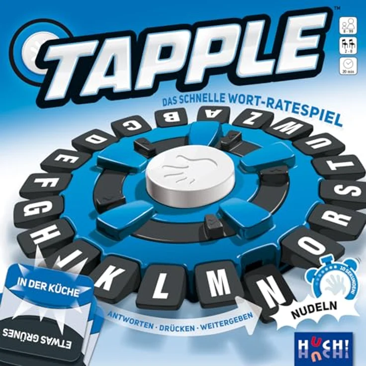 HUCH! Tapple Spiel Deutsch, interaktives Stadt Land Fluss Spiel mit Timer, Familienspiel, Für 2-8 Spieler, ab 8 Jahren – Bild 2
