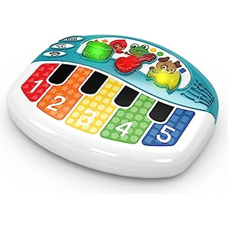 Baby Einstein, Klavier Discover & Play Musikspielzeug mit Lichtern und Melodien, lehrt Zahlen, Instrumente und Tiere in 3 Sprachen