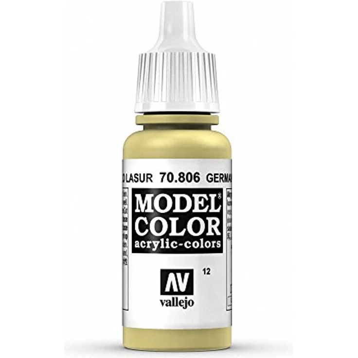 Vallejo Model Color, Acrylfarbe 17 ml, Deutsch Gelb, ungiftig und wasserbasiert, ideal für Pinselmalerei – Bild 1